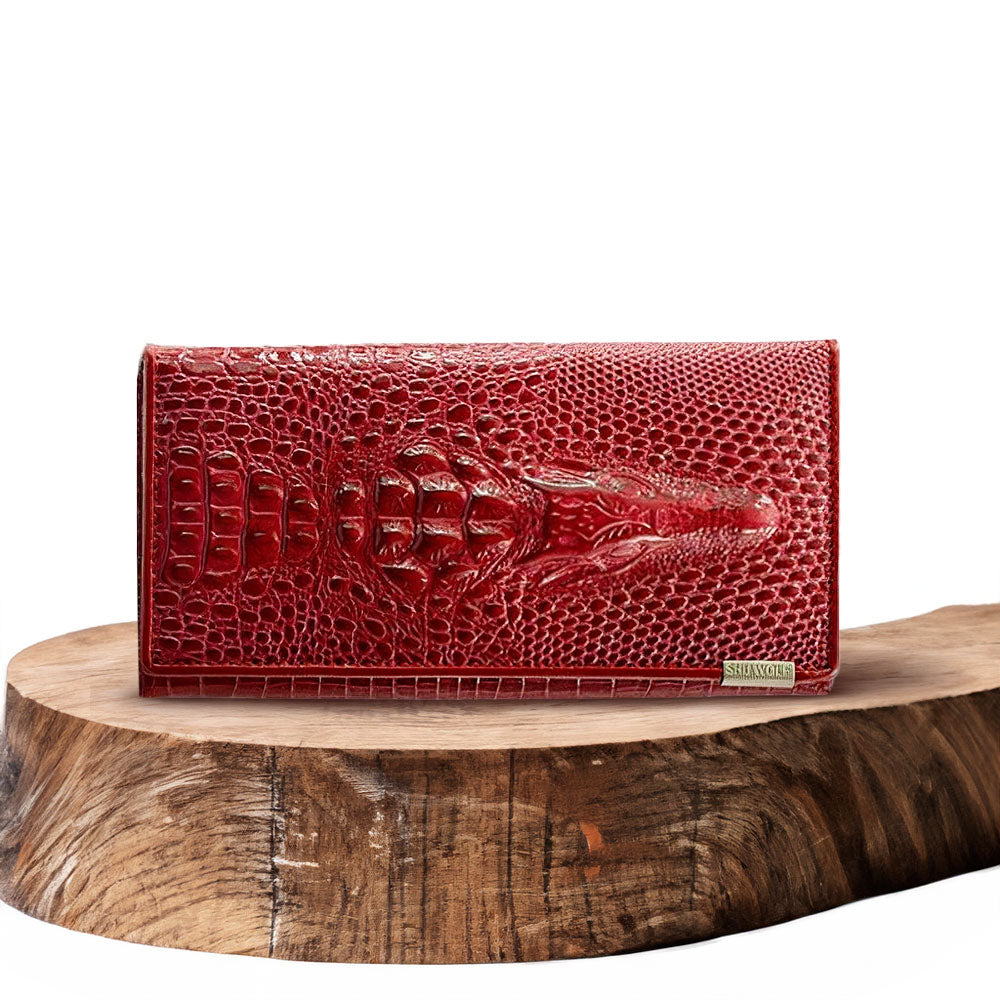 Style Madison™ | Portefeuille RFID élégant avec motif en relief