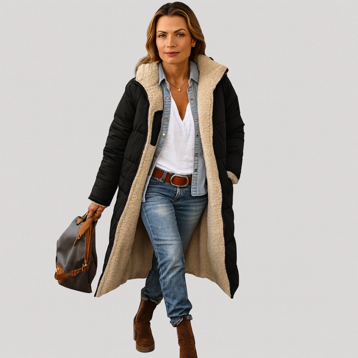 Maria - Manteau matelassé réversible