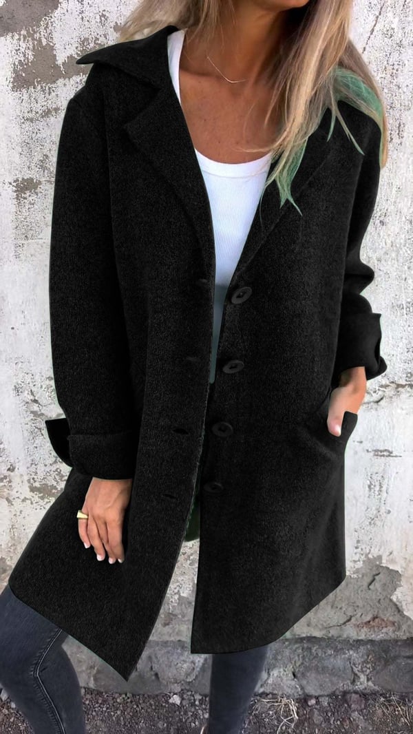 Manteau en laine à simple boutonnage Camile-Casual