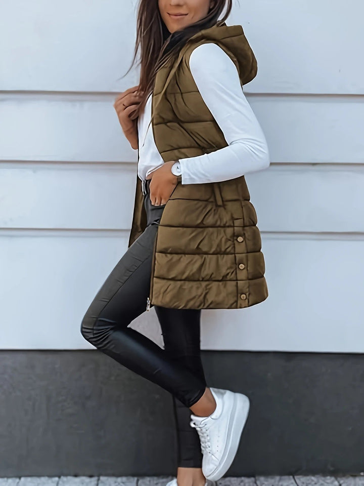 Zara™ | Gilet long sans manches décontracté