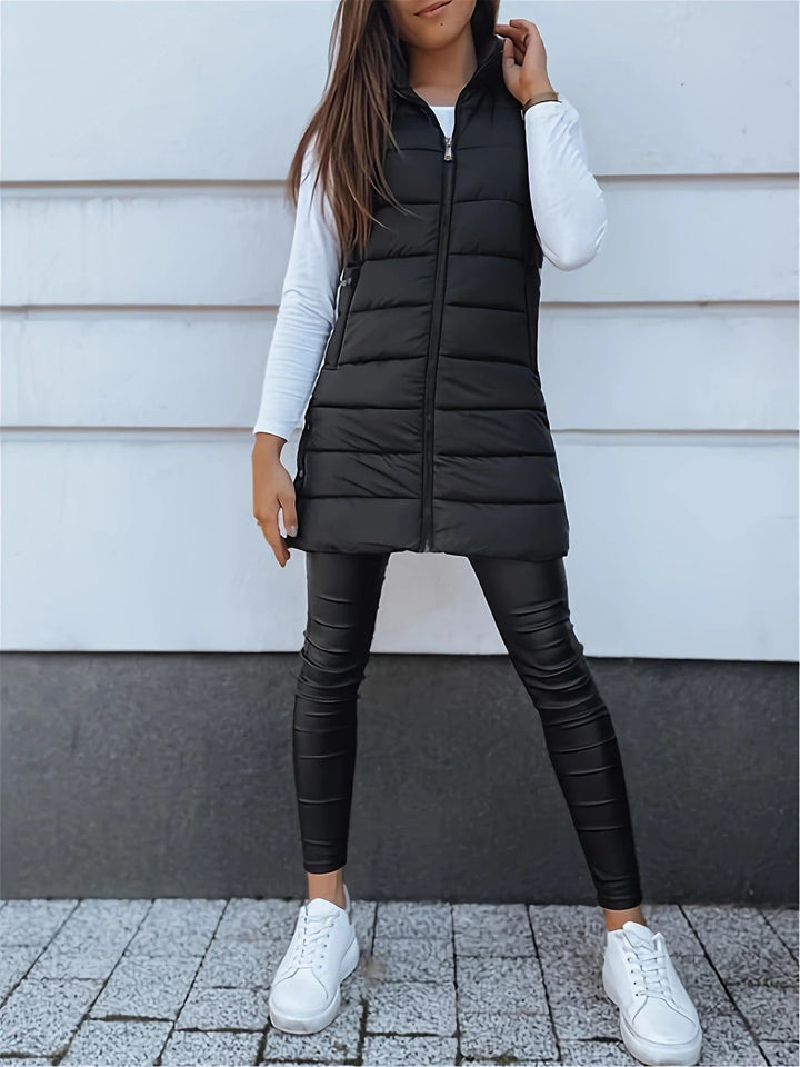 Zara™ | Gilet long sans manches décontracté