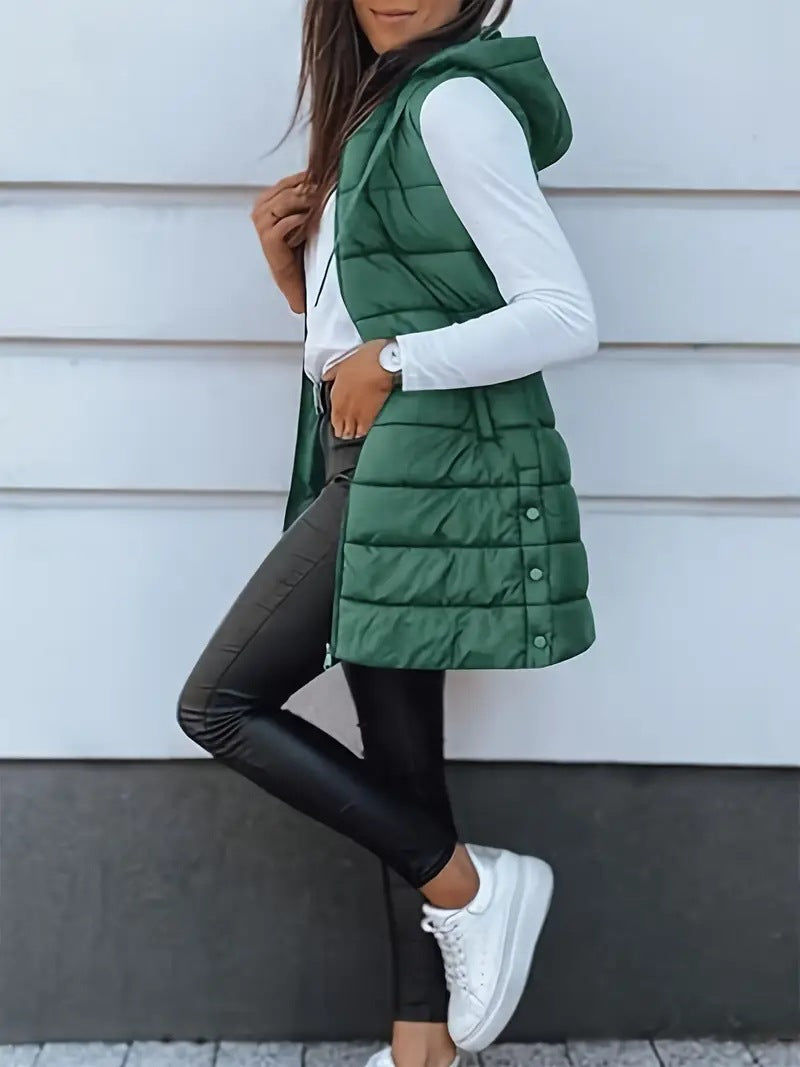 Zara™ | Gilet long sans manches décontracté
