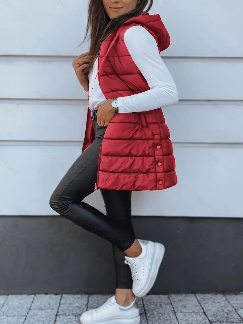 Zara™ | Gilet long sans manches décontracté