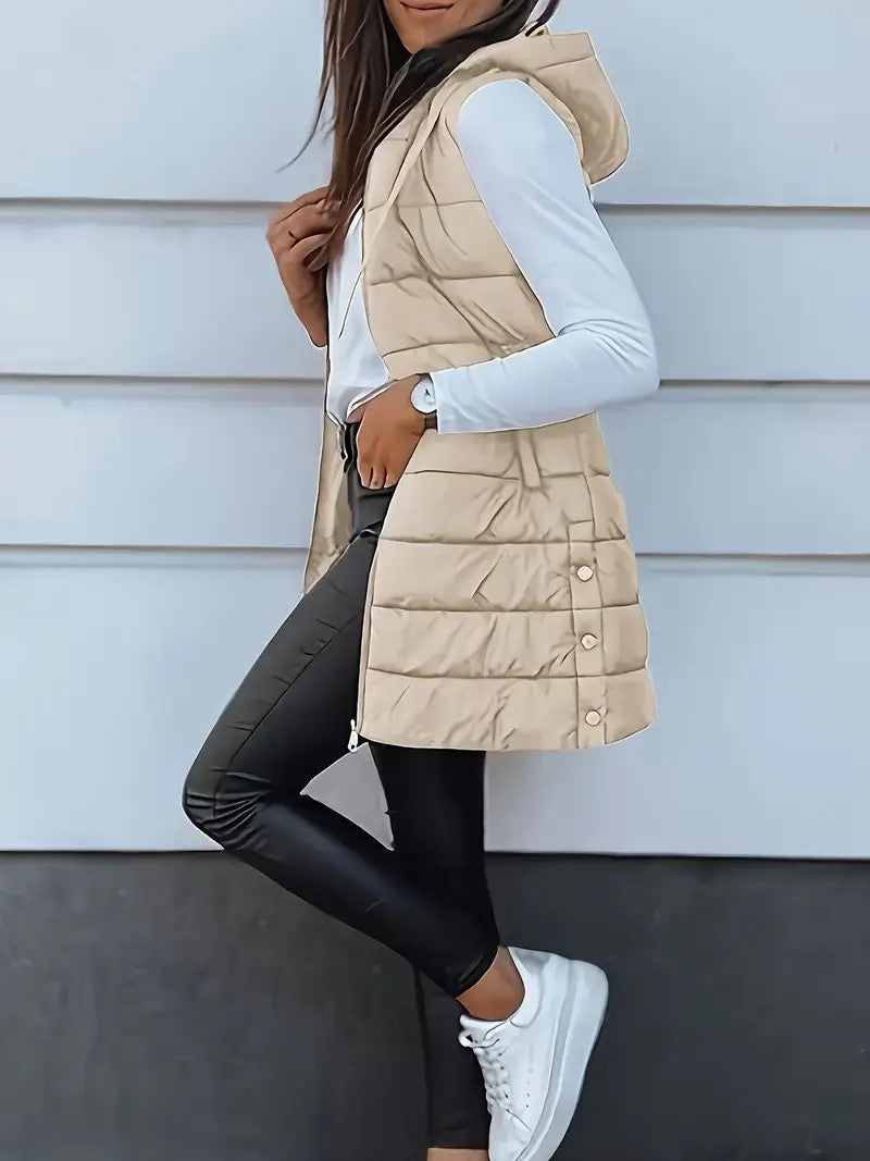 Zara™ | Gilet long sans manches décontracté