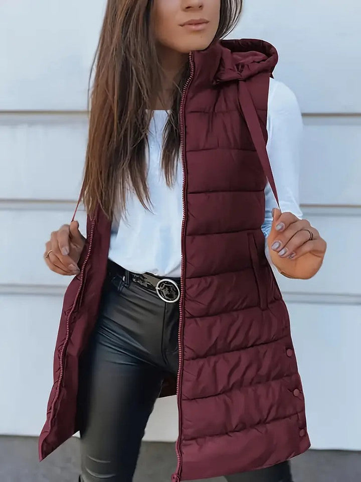 Zara™ | Gilet long sans manches décontracté