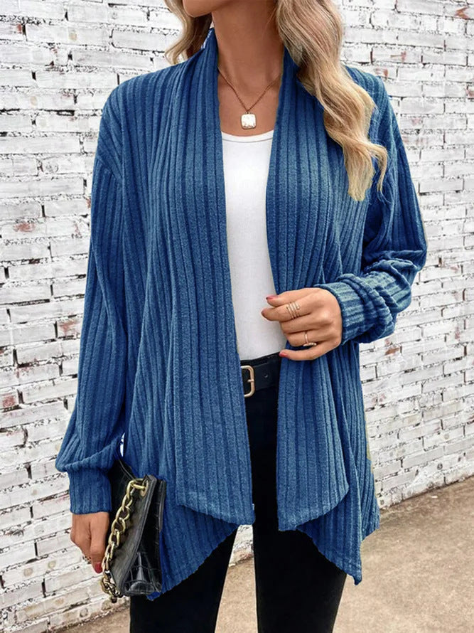 Leah™ - Cardigan drapé côtelé