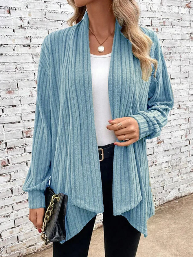 Leah™ - Cardigan drapé côtelé