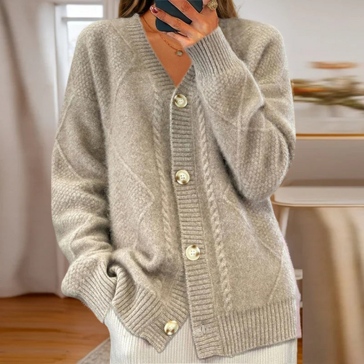 Éloise | Cardigan en maille torsadée