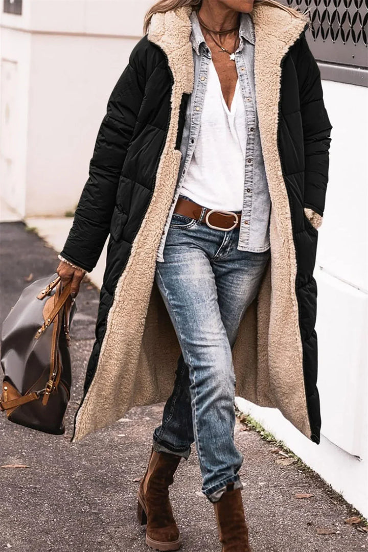 Maria - Manteau matelassé réversible