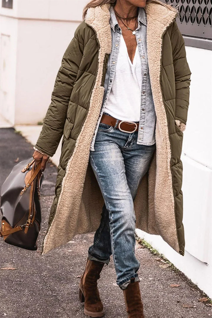 Maria - Manteau matelassé réversible