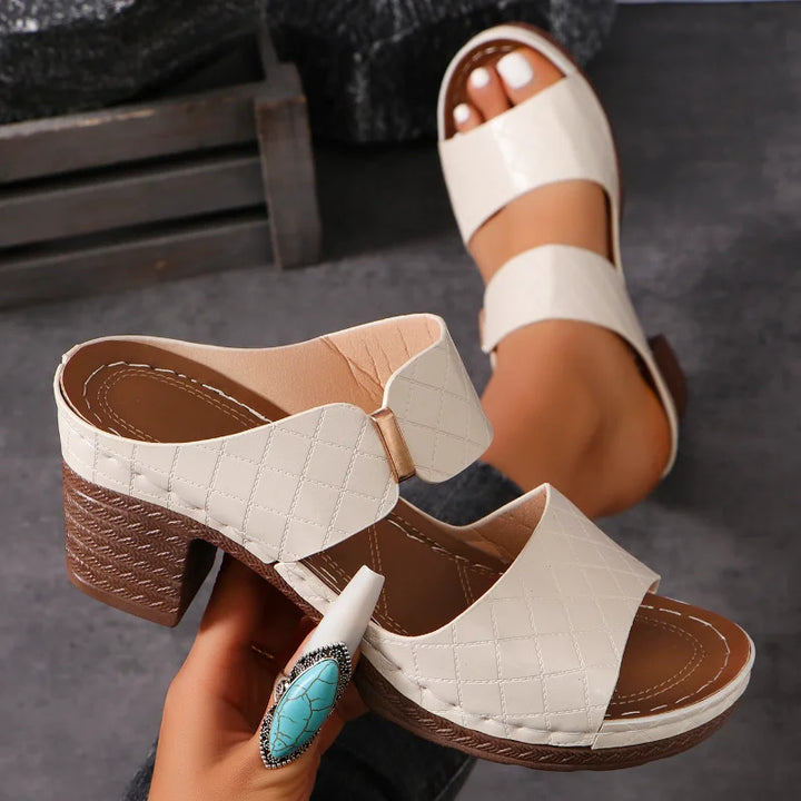 Shara - Sandales à talons carrés polyvalentes