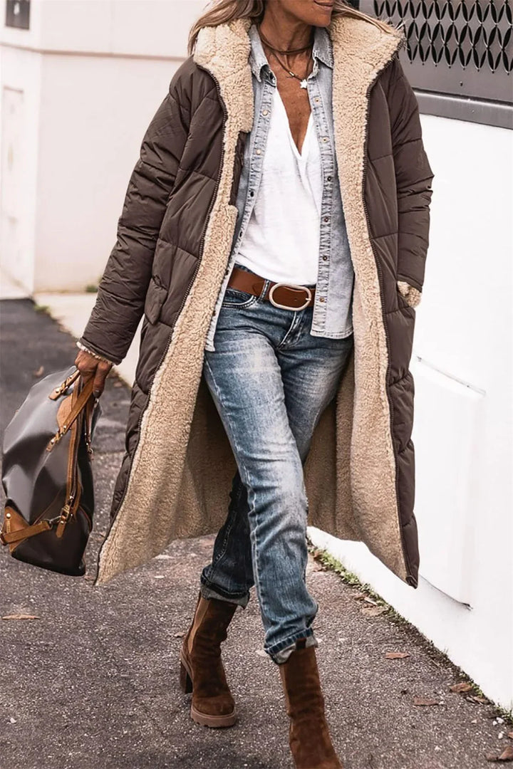 Maria - Manteau matelassé réversible