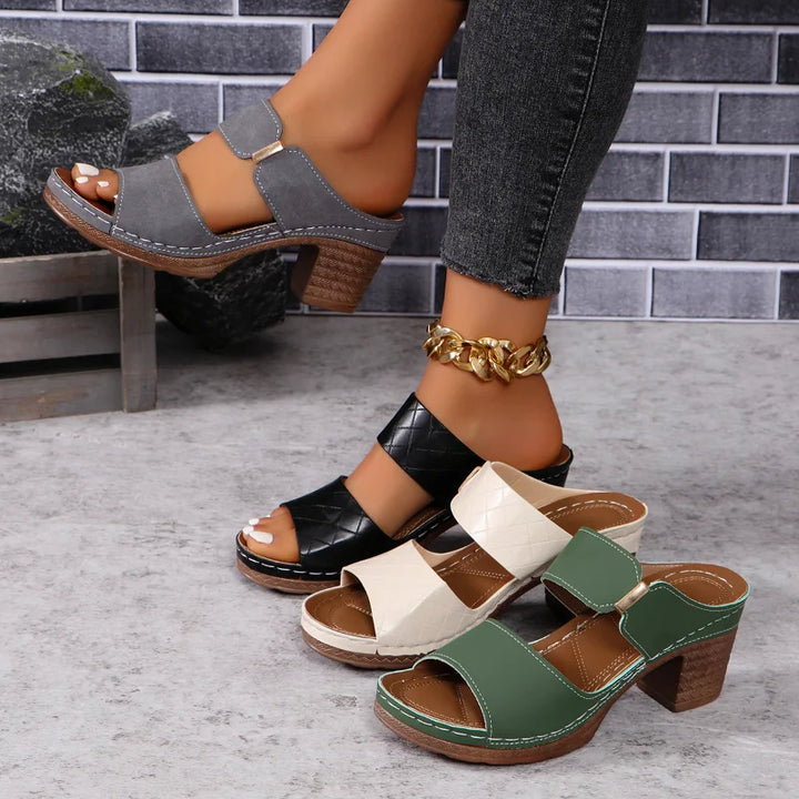 Shara - Sandales à talons carrés polyvalentes
