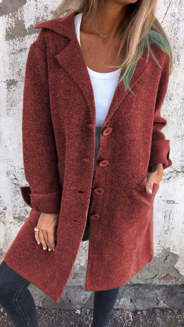 Manteau en laine à simple boutonnage Camile-Casual