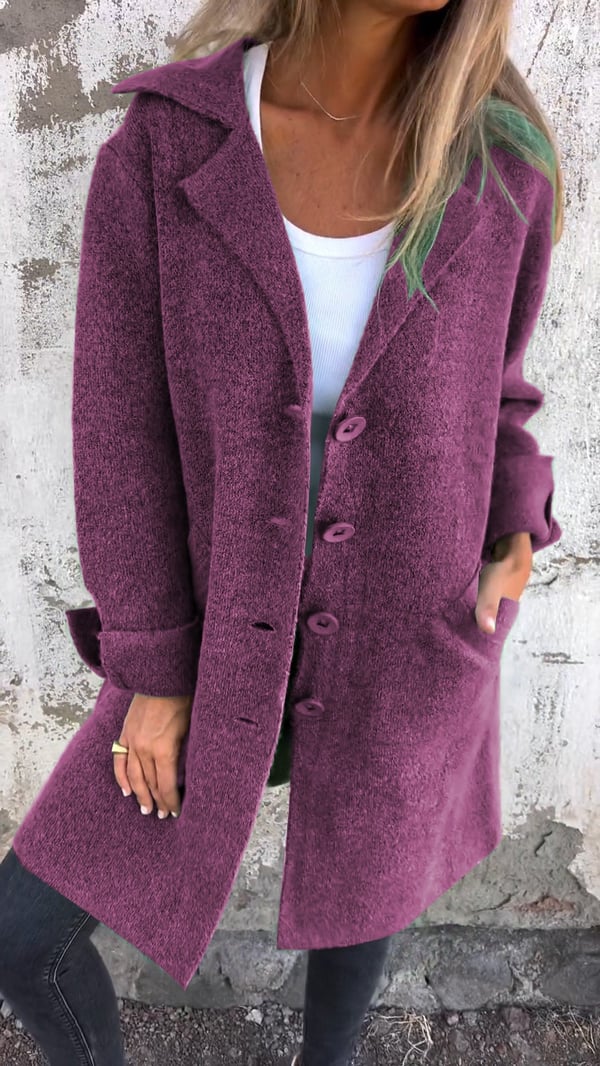 Manteau en laine à simple boutonnage Camile-Casual