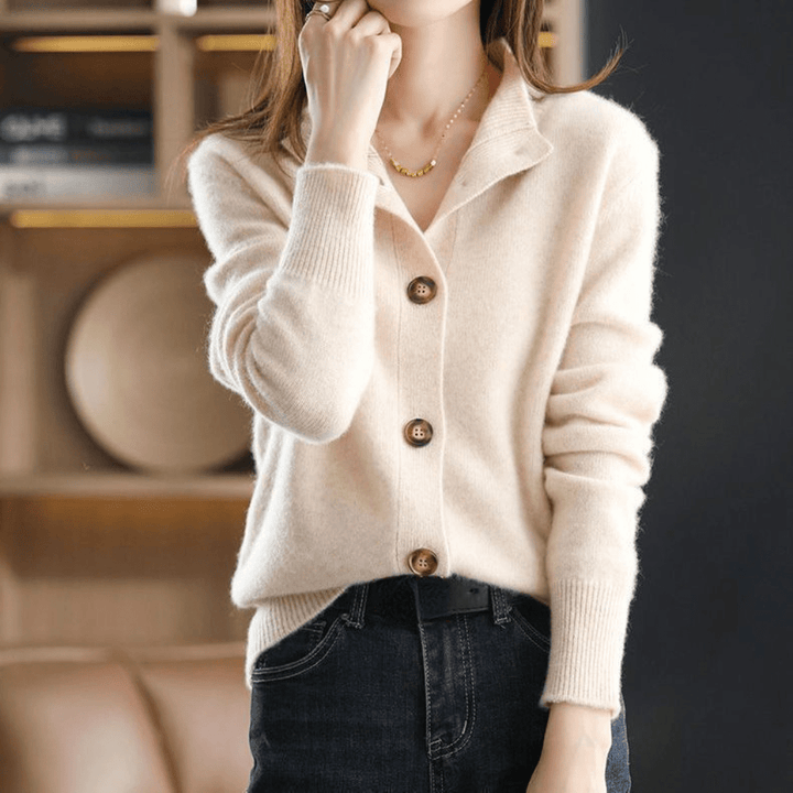 Anny | Cardigan luxueux en cachemire tricoté