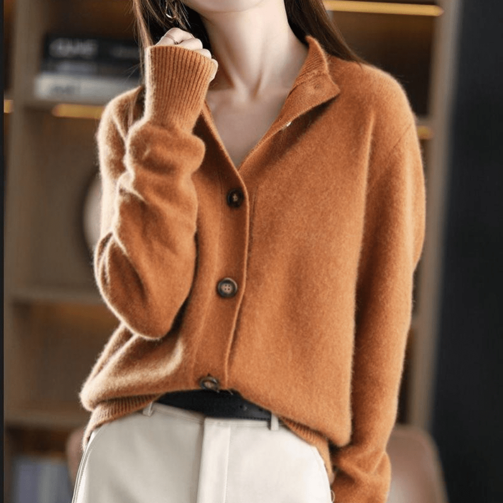 Anny | Cardigan luxueux en cachemire tricoté