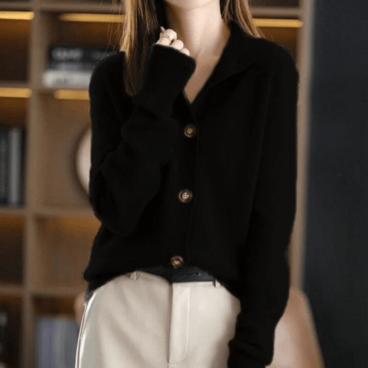 Anny | Cardigan luxueux en cachemire tricoté