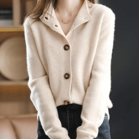 Anny | Cardigan luxueux en cachemire tricoté