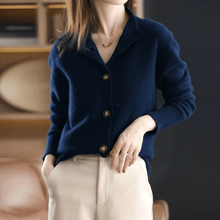 Anny | Cardigan luxueux en cachemire tricoté