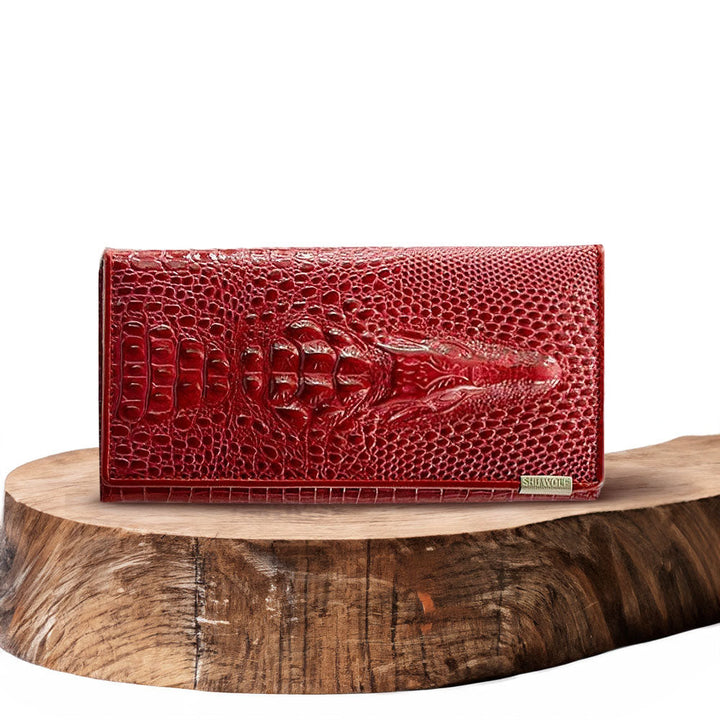 Style Madison™ | Portefeuille RFID élégant avec motif en relief
