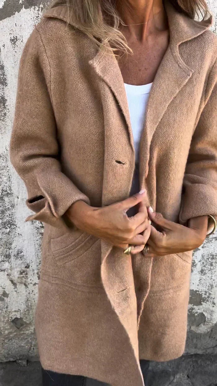 Manteau en laine à simple boutonnage Camile-Casual