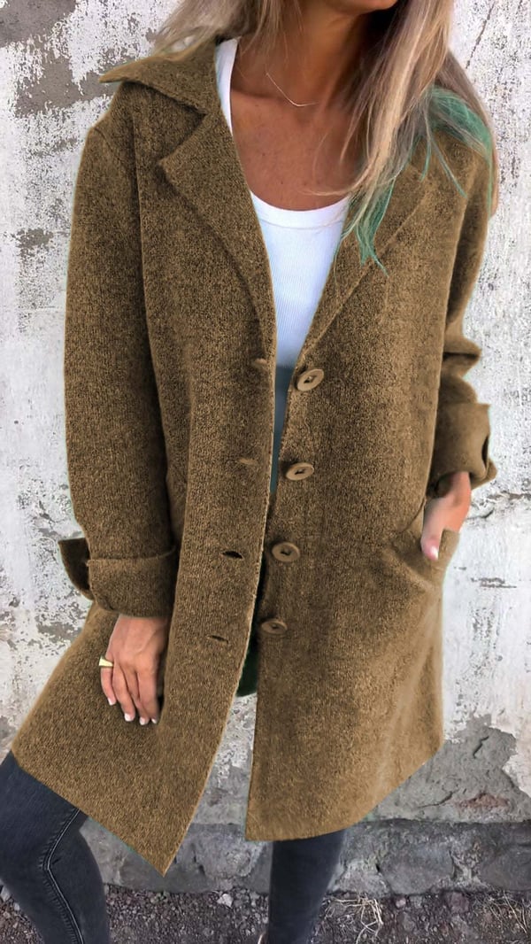 Manteau en laine à simple boutonnage Camile-Casual