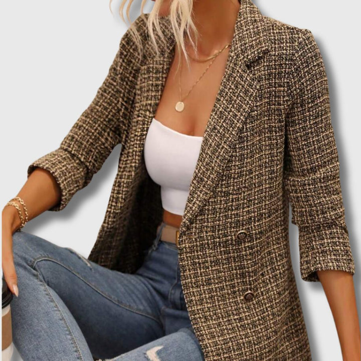 Sabine - Blazer chic en tweed pour femme, édition limitée