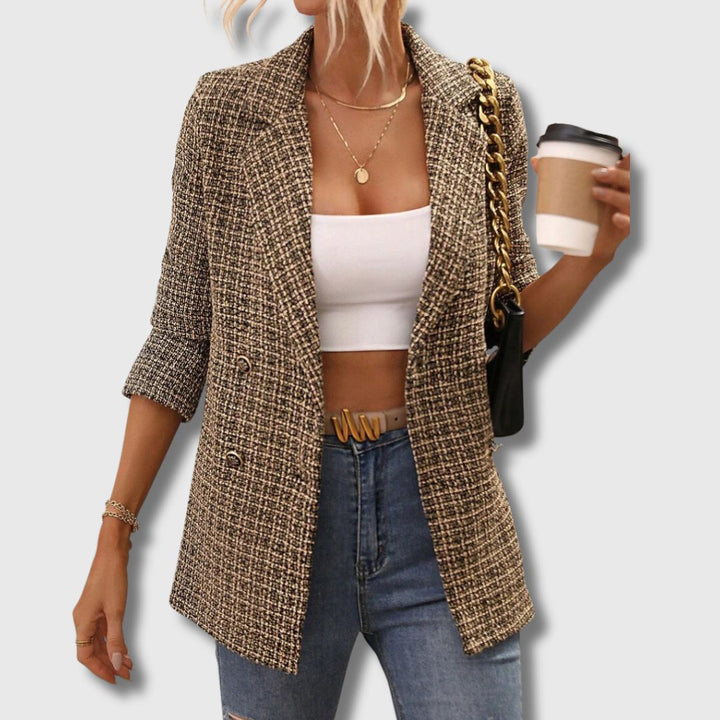 Sabine - Blazer chic en tweed pour femme, édition limitée