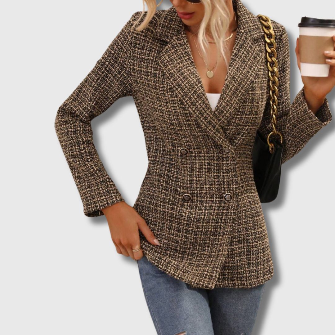 Sabine - Blazer chic en tweed pour femme, édition limitée