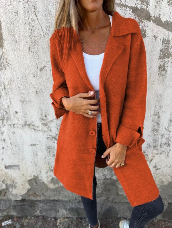 Manteau en laine à simple boutonnage Camile-Casual