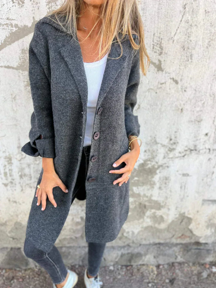 Manteau en laine à simple boutonnage Camile-Casual