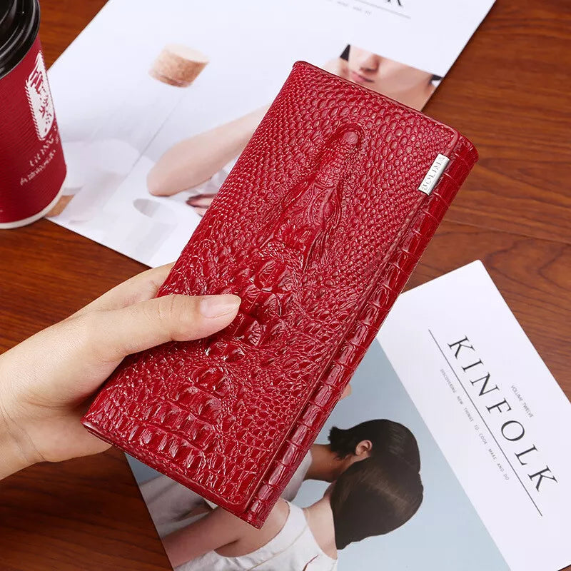 Style Madison™ | Portefeuille RFID élégant avec motif en relief